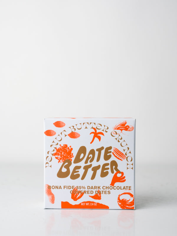 Date Better, Peanut Butter Crunch, Chocolate Covered Dates, 2.4 oz