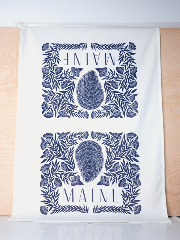 Katharine Watson Tea Towel, Maine Oyster