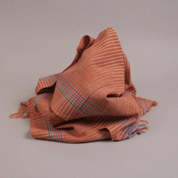 Storie Cotton Towel Khadi, Umber & Violet