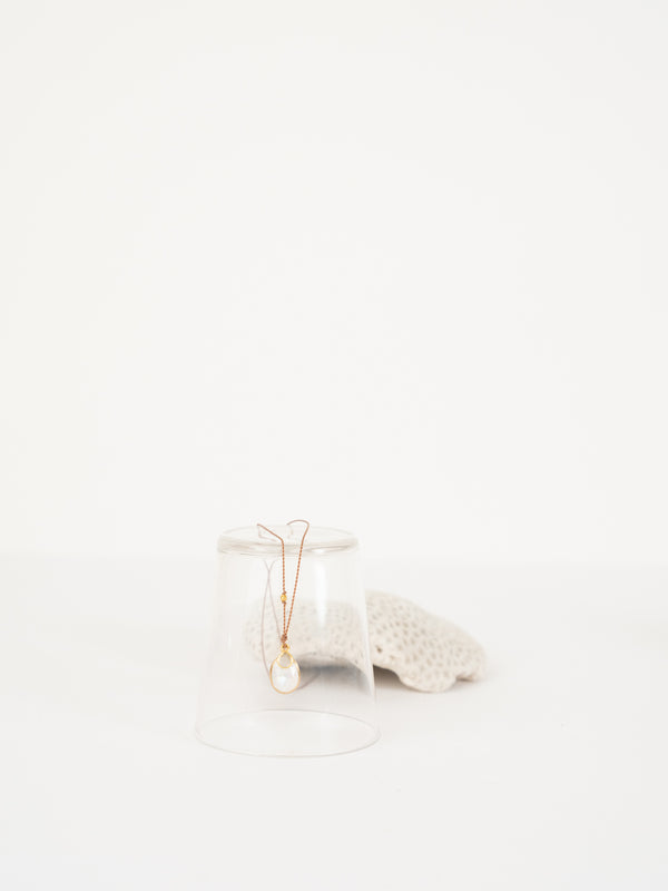 Margaret Solow Rainbow Moonstone Diamond Slice Necklace