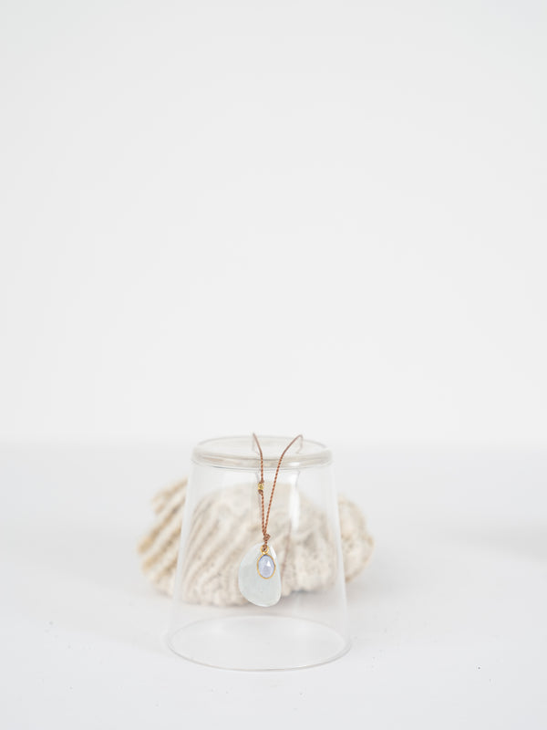 Margaret Solow Aquamarine & Tanzanite 18k necklace