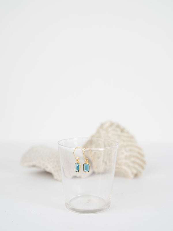 Margaret Solow London Blue Topaz 18k earrings