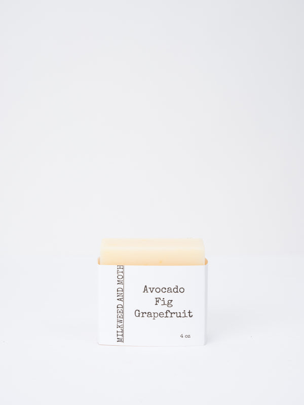 Milkweed & Moth Avocado Fig Grapefruit Soap 4 oz.