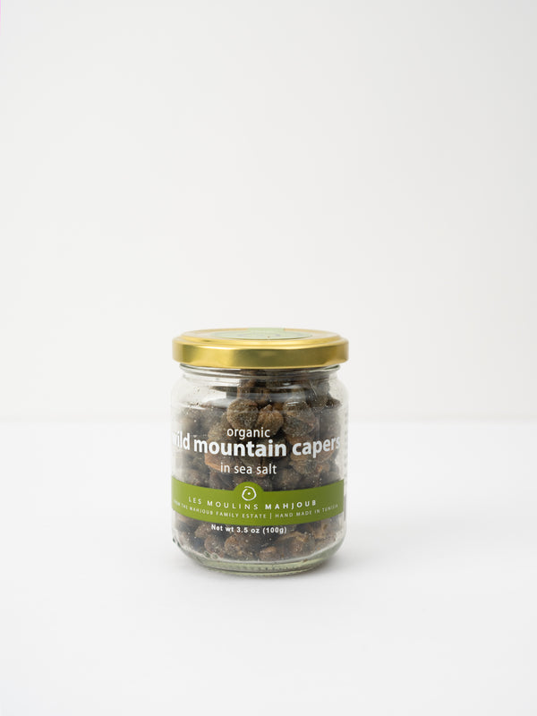 Mahjoub Capers in Sea Salt, 3.5 oz.