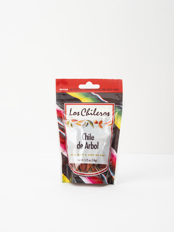 Los Chileros, chile pods de arbol, .5 oz.
