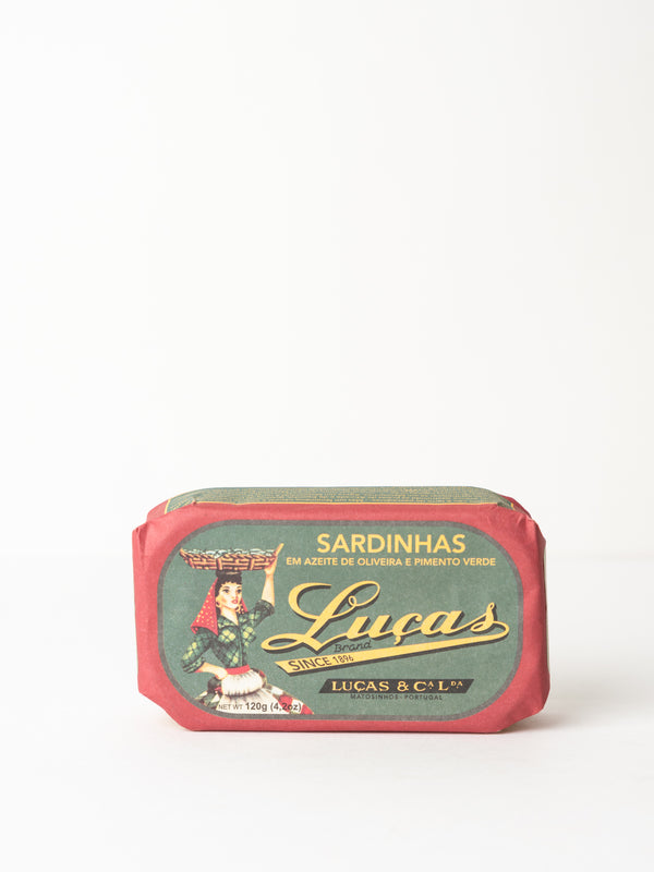 Luças Sardines in Olive Oil and Green Pepper, 120 g.