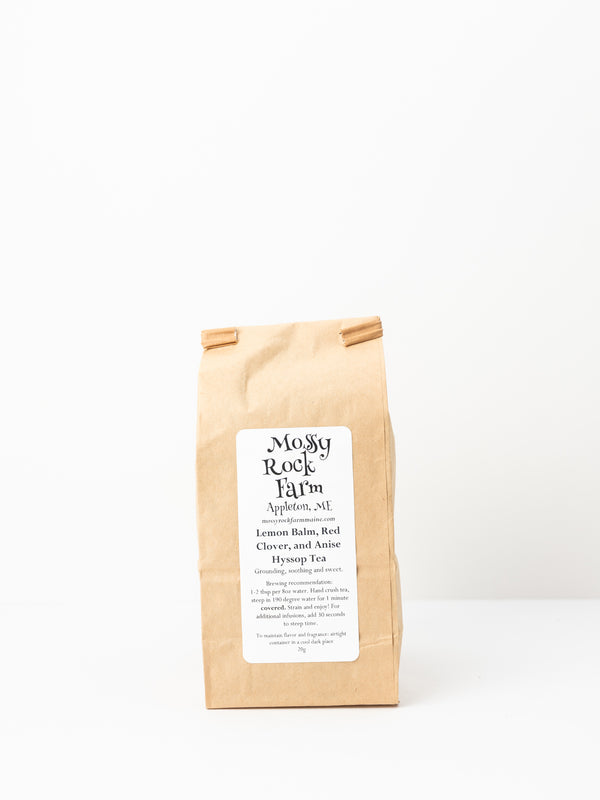 Mossy Rock Lemon Balm, Red Clover, Anise Hyssop Tea