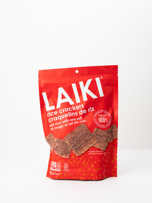 Laiki Red Rice Cracker, 3.5 oz.