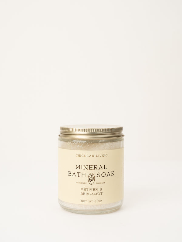 Circular Living Vetiver & Bergamot Mineral Bath Soak, 9 oz.