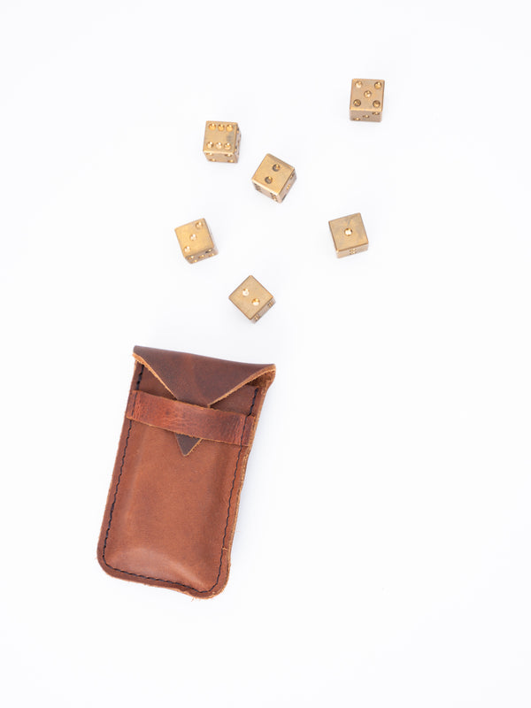 Hardmill Brass Dice, set of 6