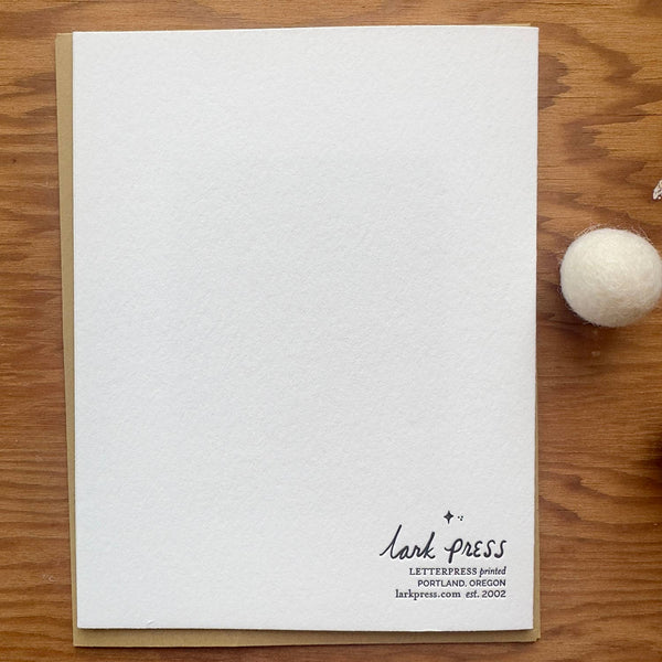 Lark Press, Welcome Baby! Letterpress Loon Card