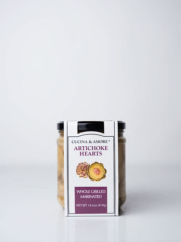 Cucina & Amore Artichoke Hearts, Whole Grilled Marinated, 14.5 oz