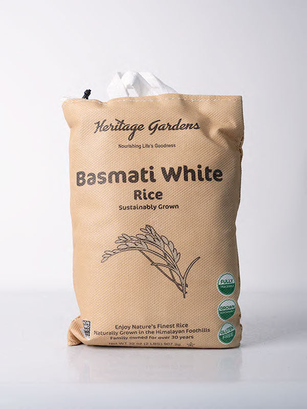 Heritage Gardens Basmati White Rice, 32 oz.