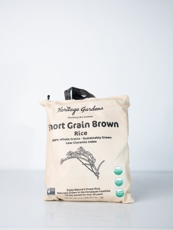 Heritage Gardens Short Grain Brown Rice, 32 oz.