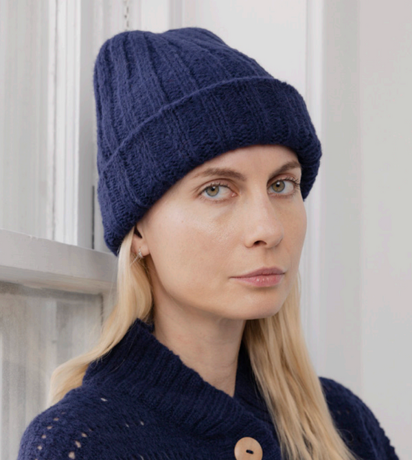 Wol Hide Rib Hat, Marine